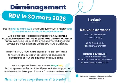 Cabinet vétérinaire Univet Chagny les Clos